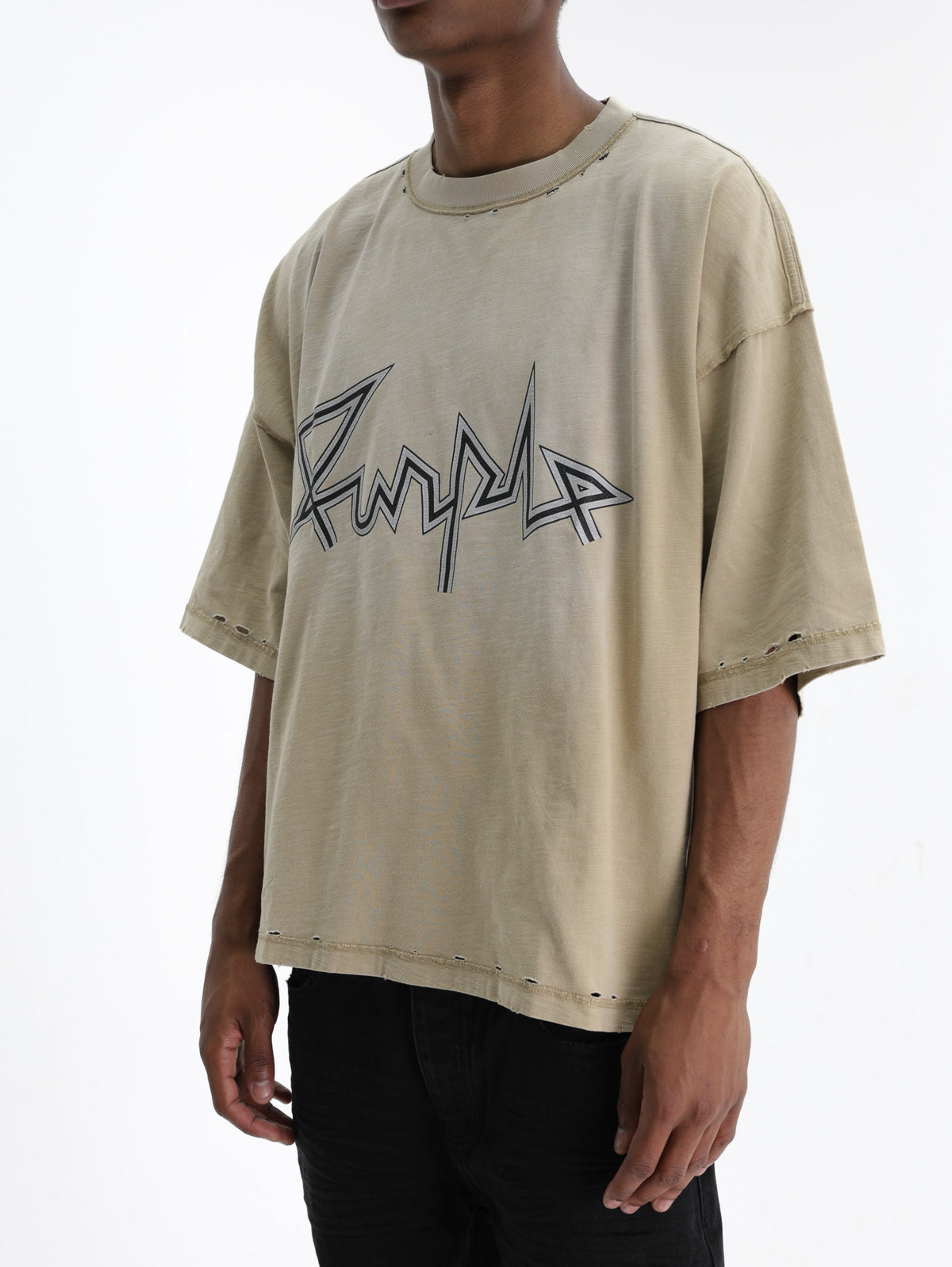 Purple T-Shirt Voltage Script Khaki