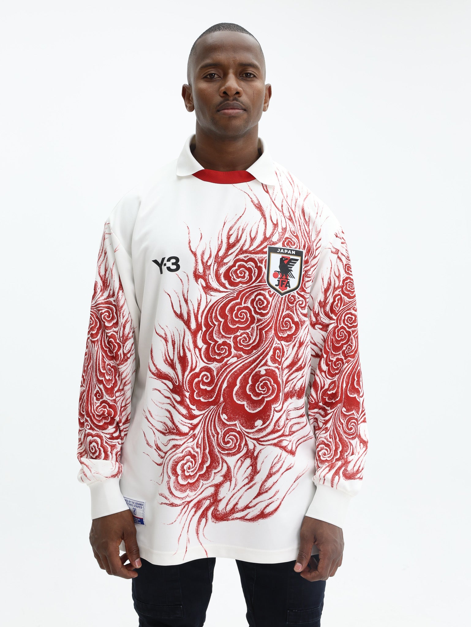 Adidas T-Shirt CW Long Sleeve Y-3 Allover Print Red-White-AL Capone Premium