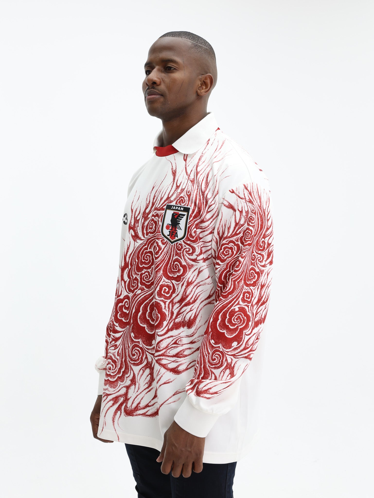 Adidas T-Shirt CW Long Sleeve Y-3 Allover Print Red-White-AL Capone Premium