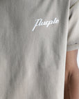 Purple T-Shirt Working Script Khaki