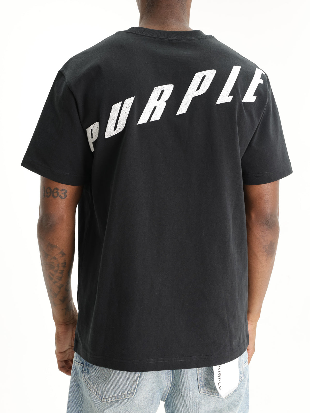 Purple T-Shirt Clean Jersey Black
