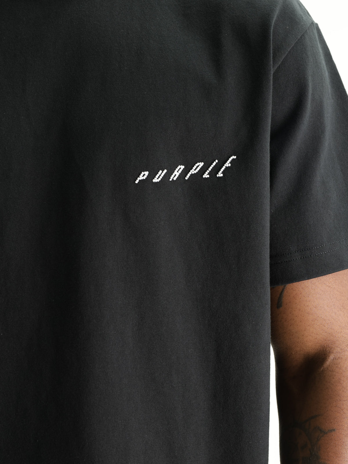 Purple T-Shirt Clean Jersey Black