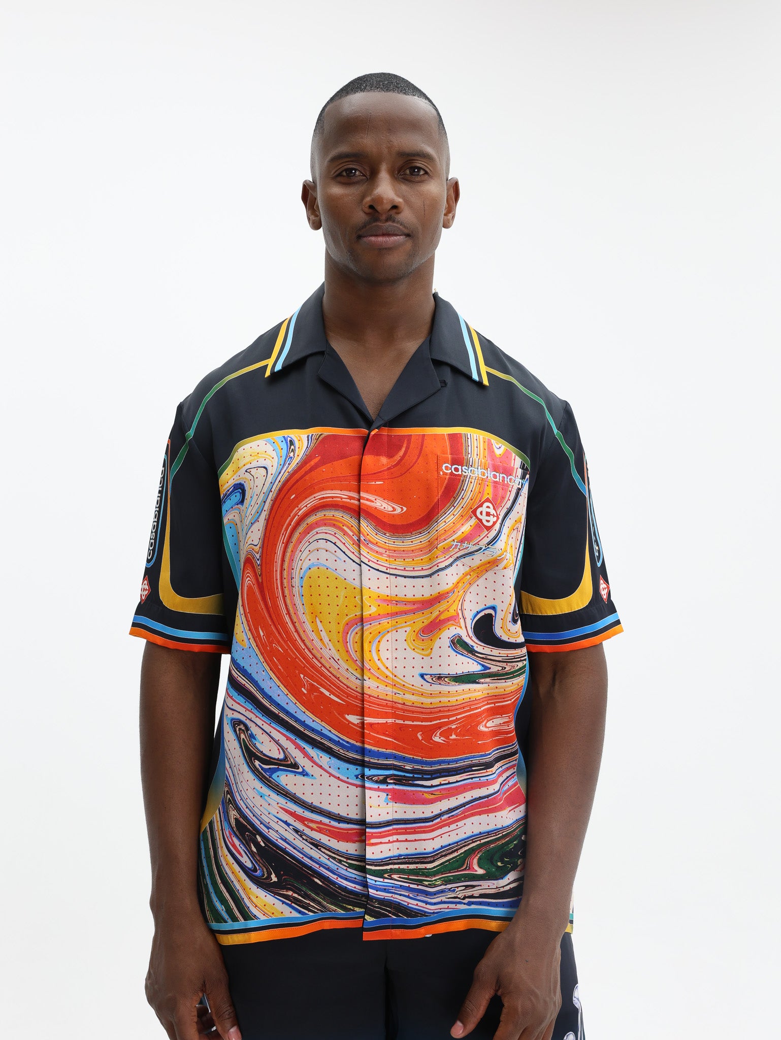 Casablanca Shirt Cuban Collar Marble-AL Capone Premium