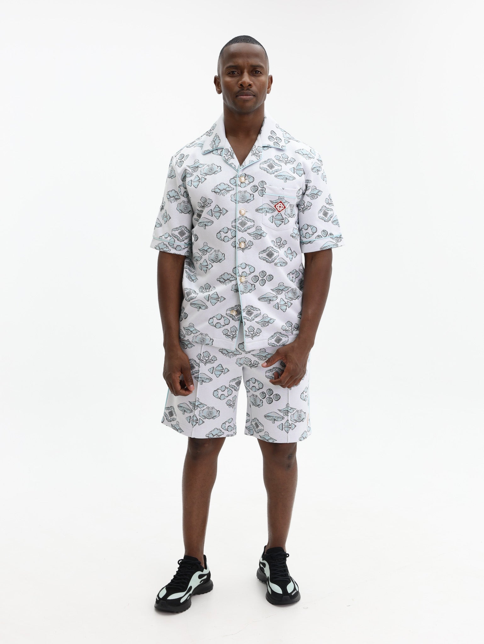 Casablanca Shirt Jacquard Off White-Multi-AL Capone Premium
