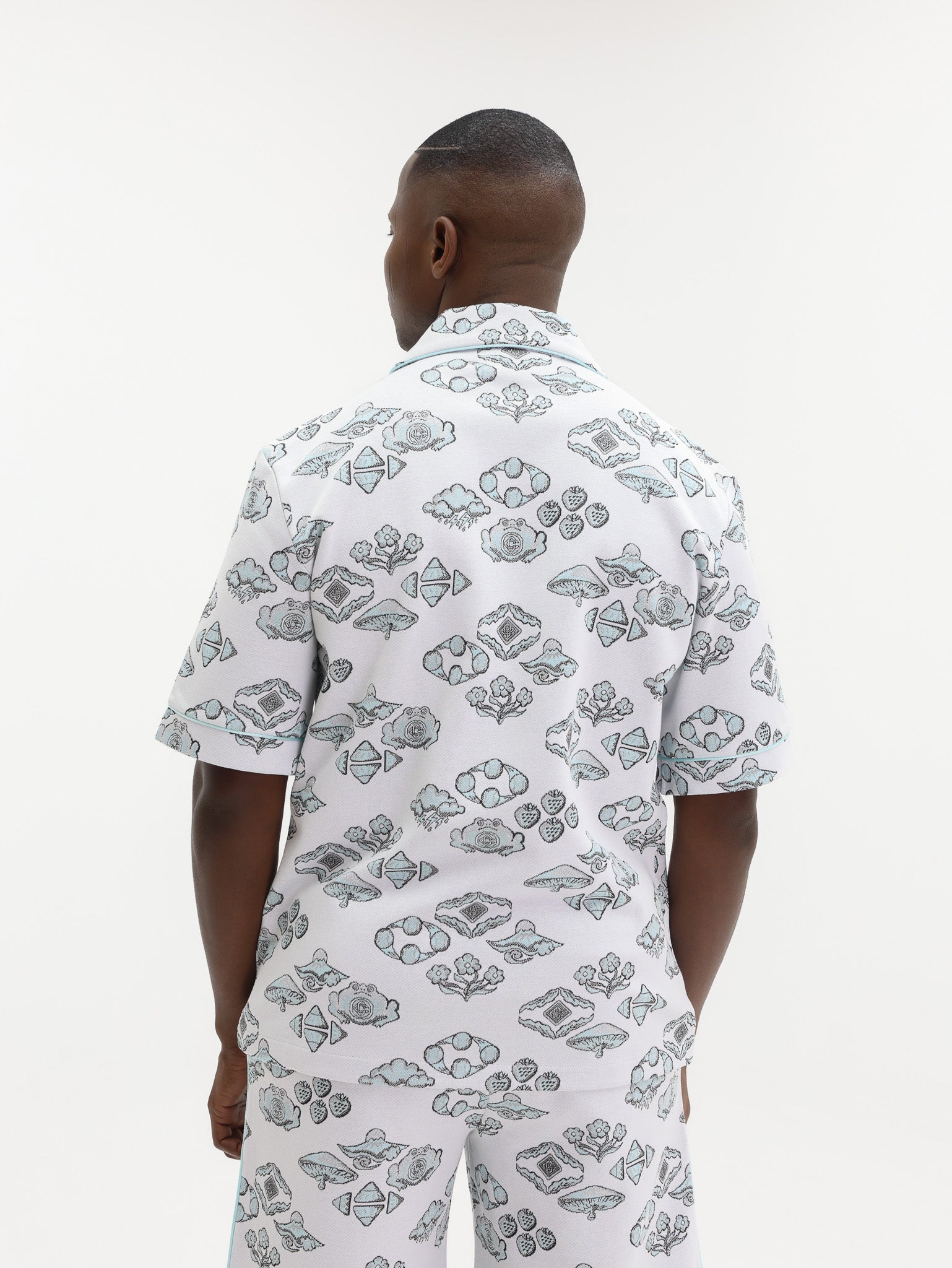 Casablanca Shirt Jacquard Off White-Multi-AL Capone Premium