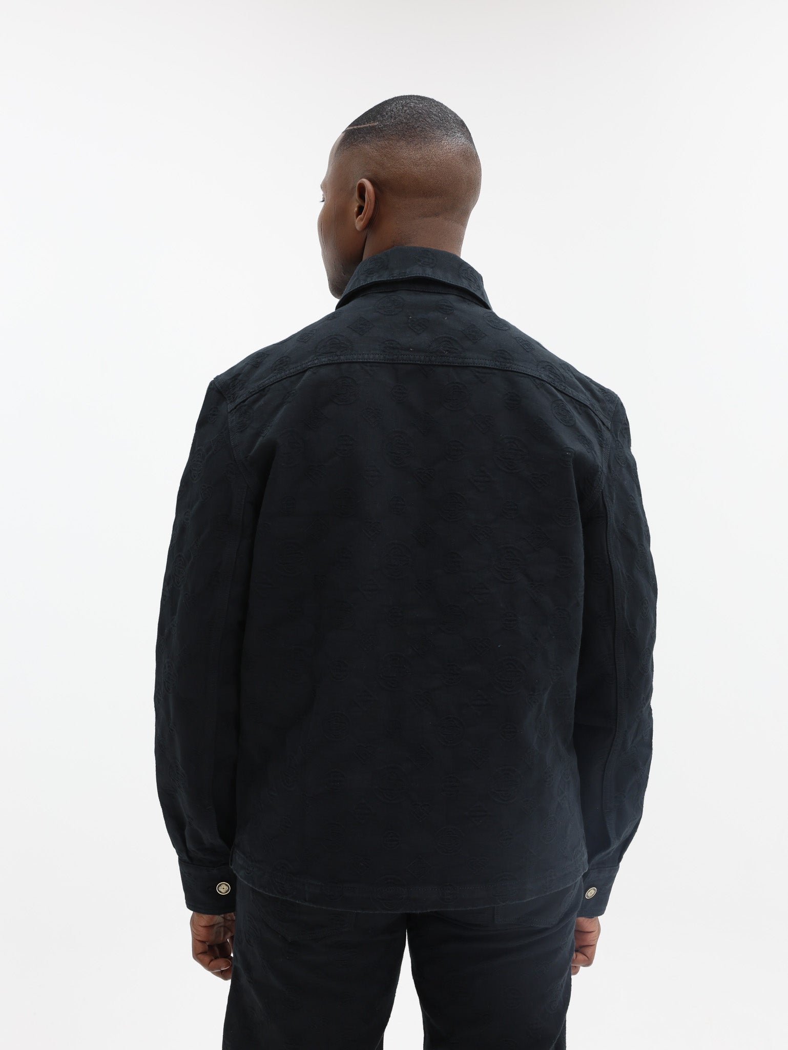 Casablanca Shacket Denim Monogram Black-AL Capone Premium