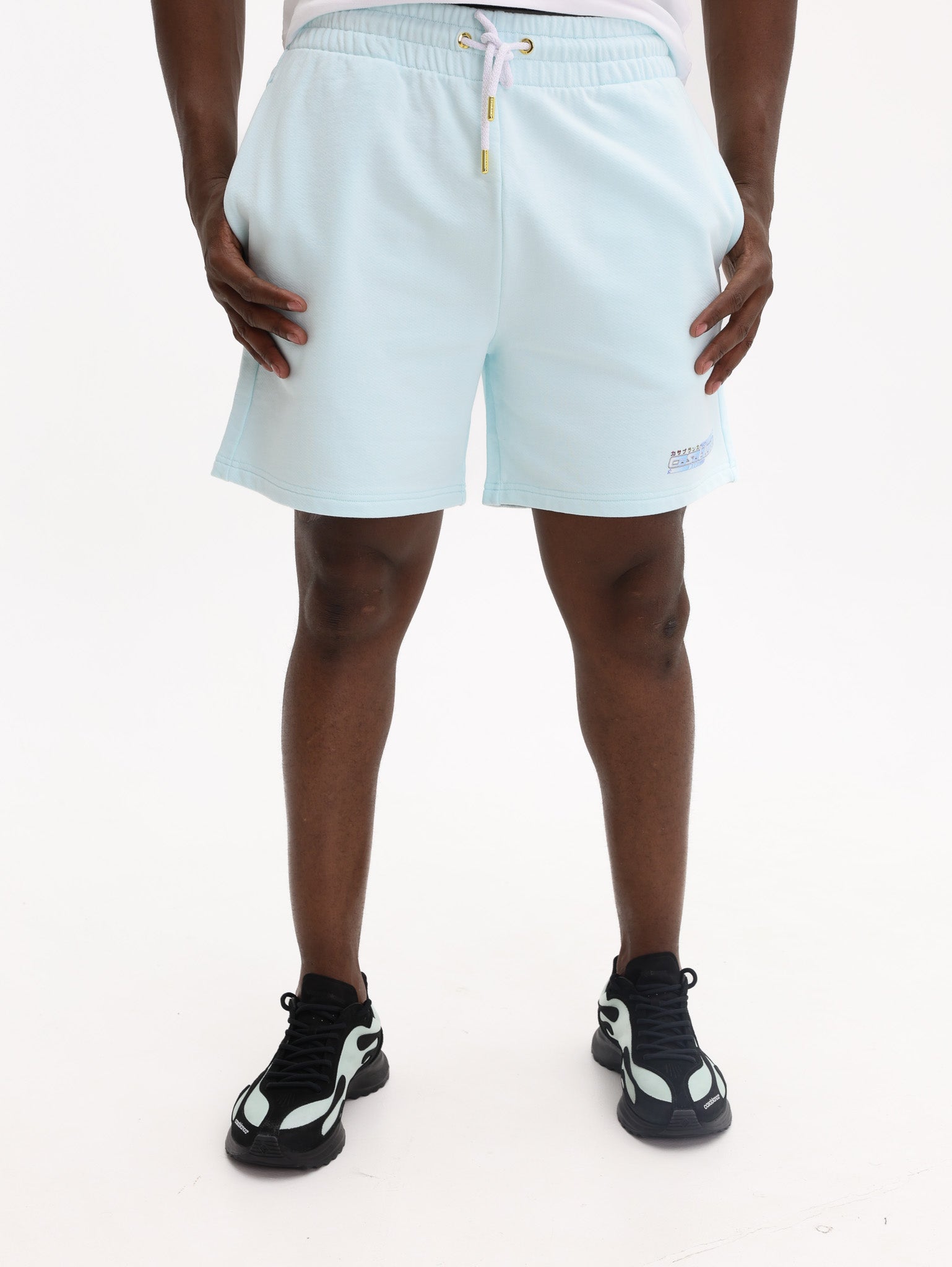 Casablanca Shorts Manga Tennis Ball Printed Pale Blue-AL Capone Premium
