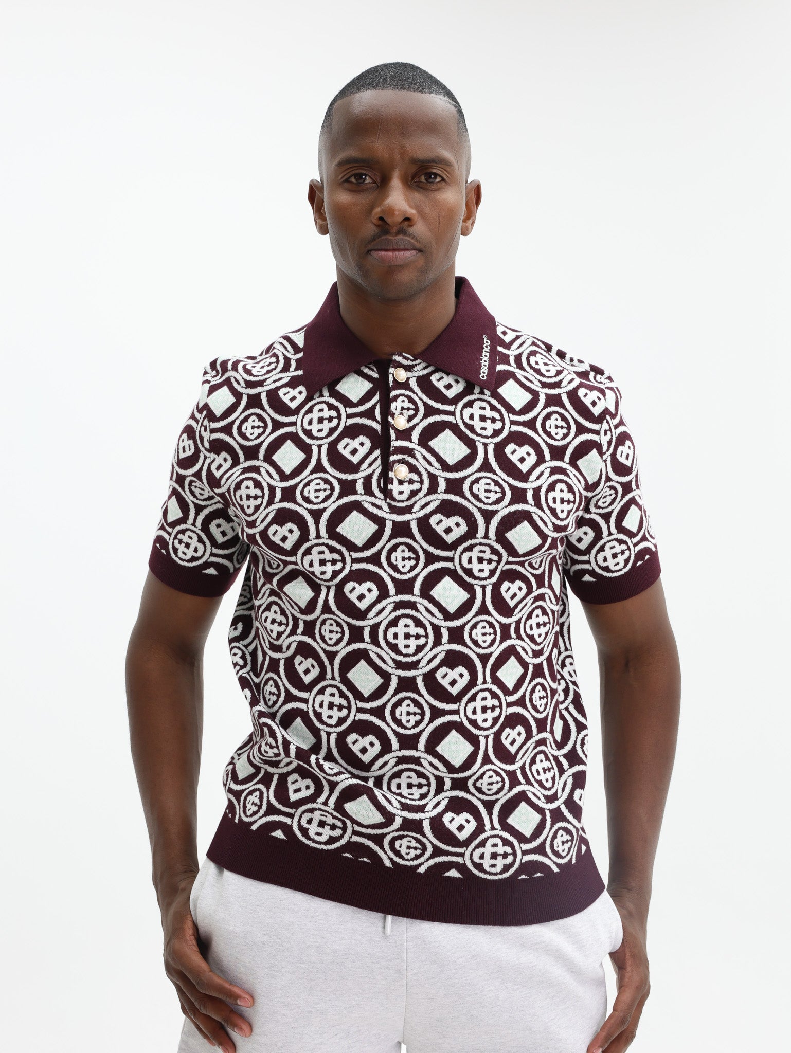 Casablanca Golfer Monogram Aubergine-AL Capone Premium