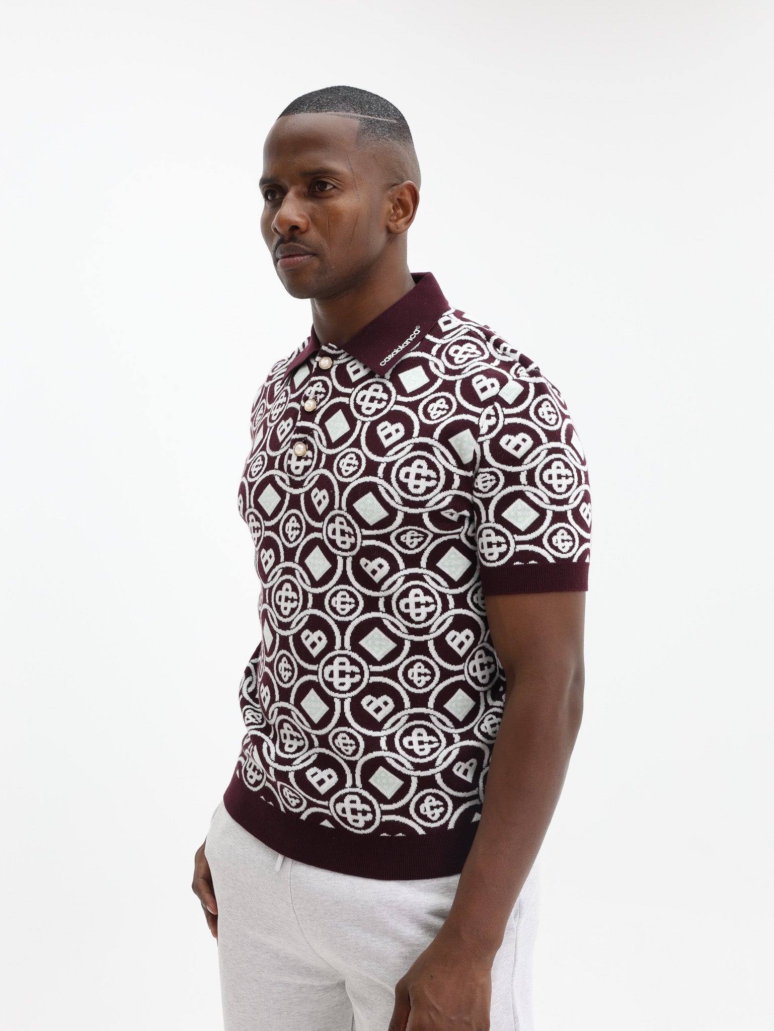 Casablanca Golfer Monogram Aubergine-AL Capone Premium