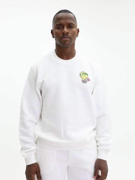 Casablanca Sweater Grid White - AL Capone Premium