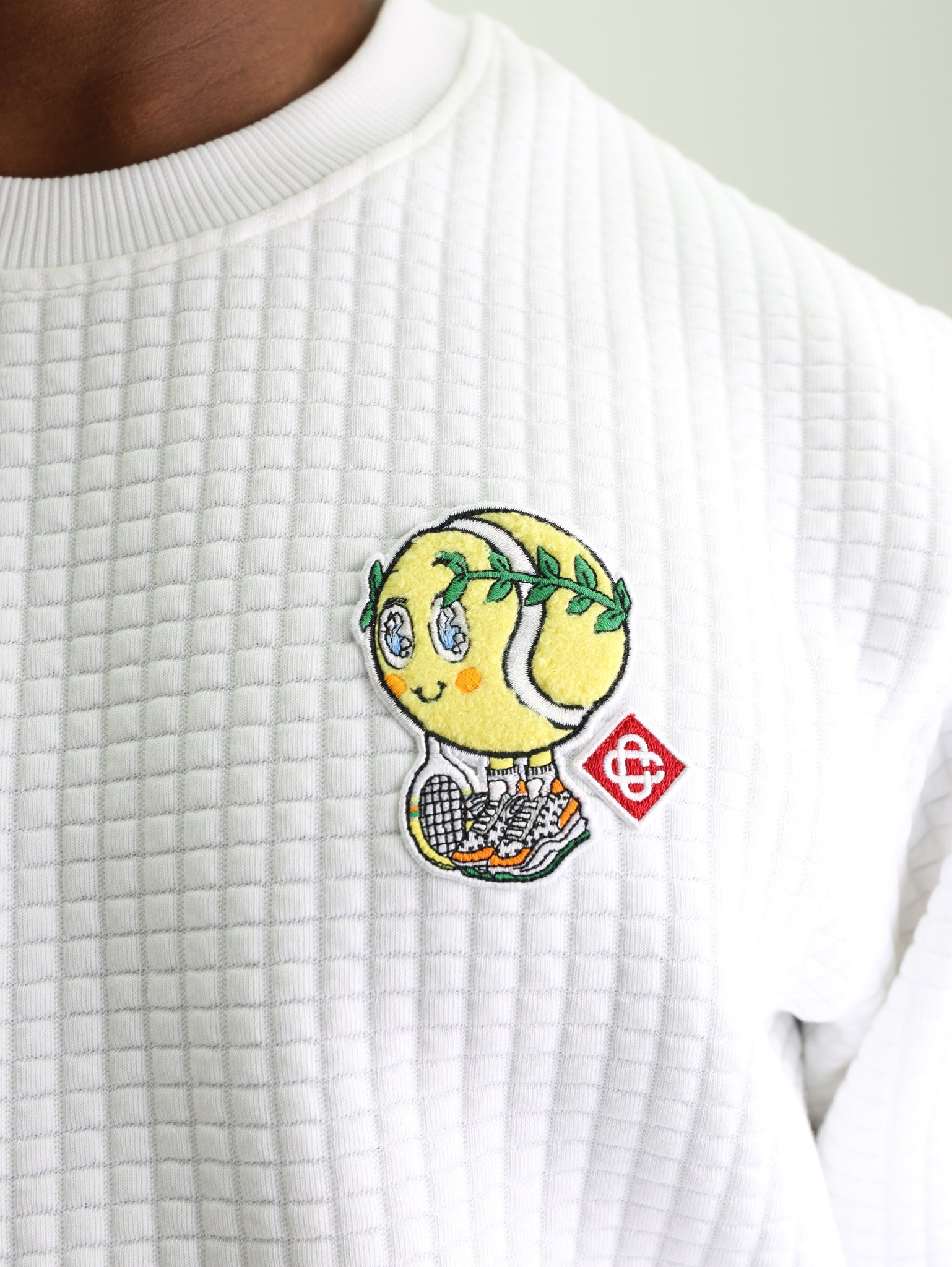 Casablanca Sweater Grid White - AL Capone Premium