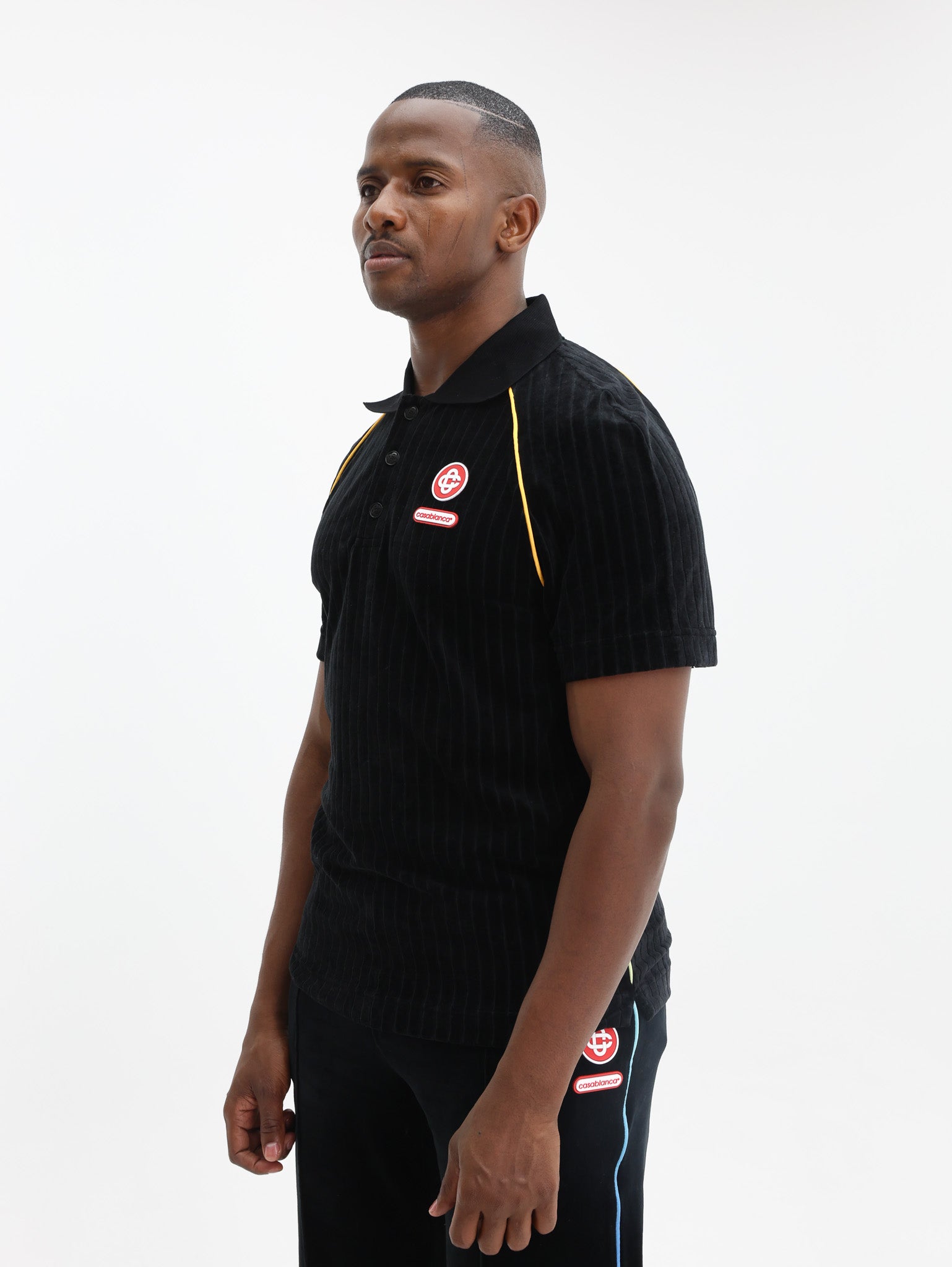 Casablanca Golfer Rib Velour Raglan Black-AL Capone Premium