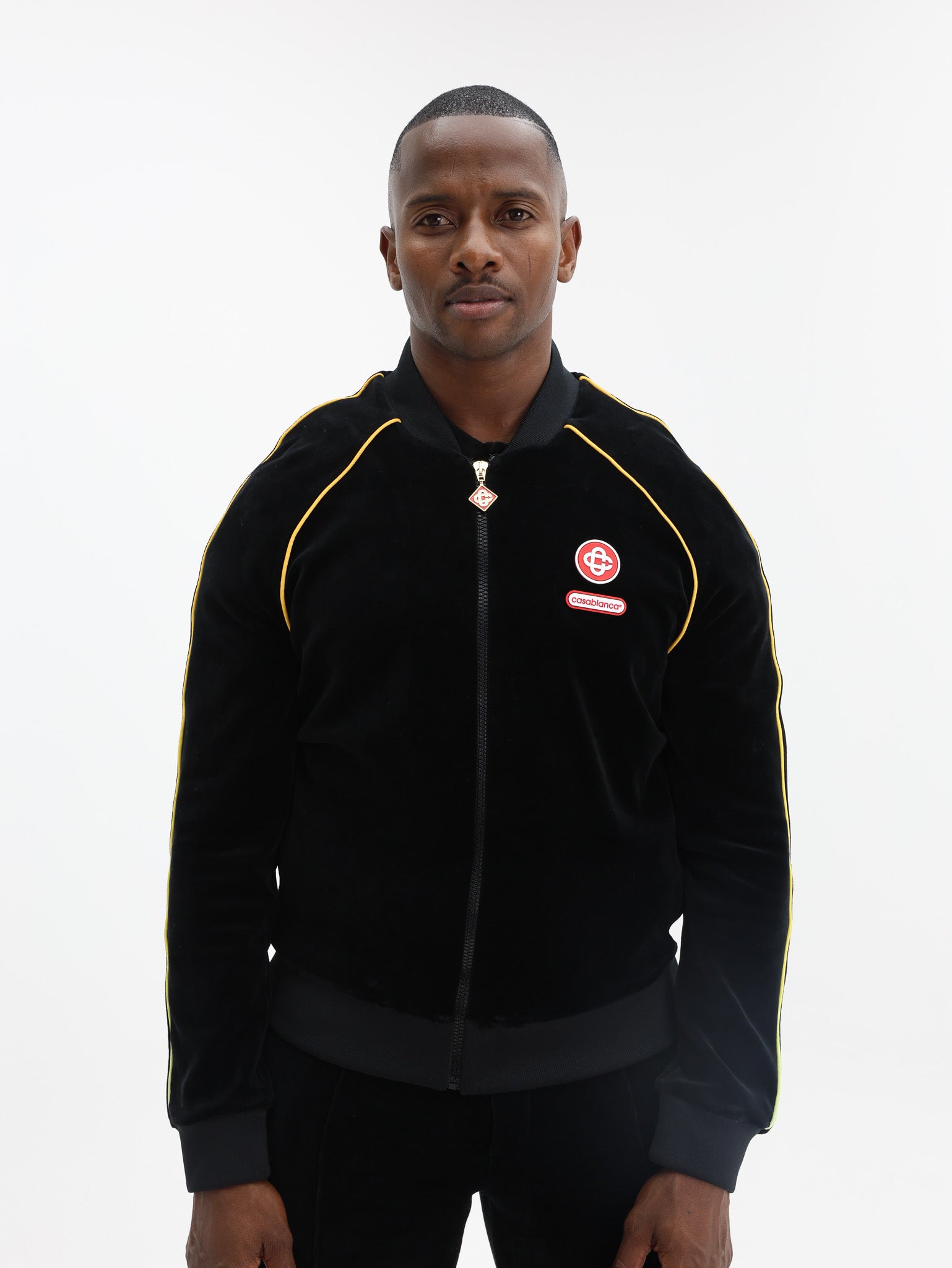 Casablanca Jacket Velour Track Black-AL Capone Premium