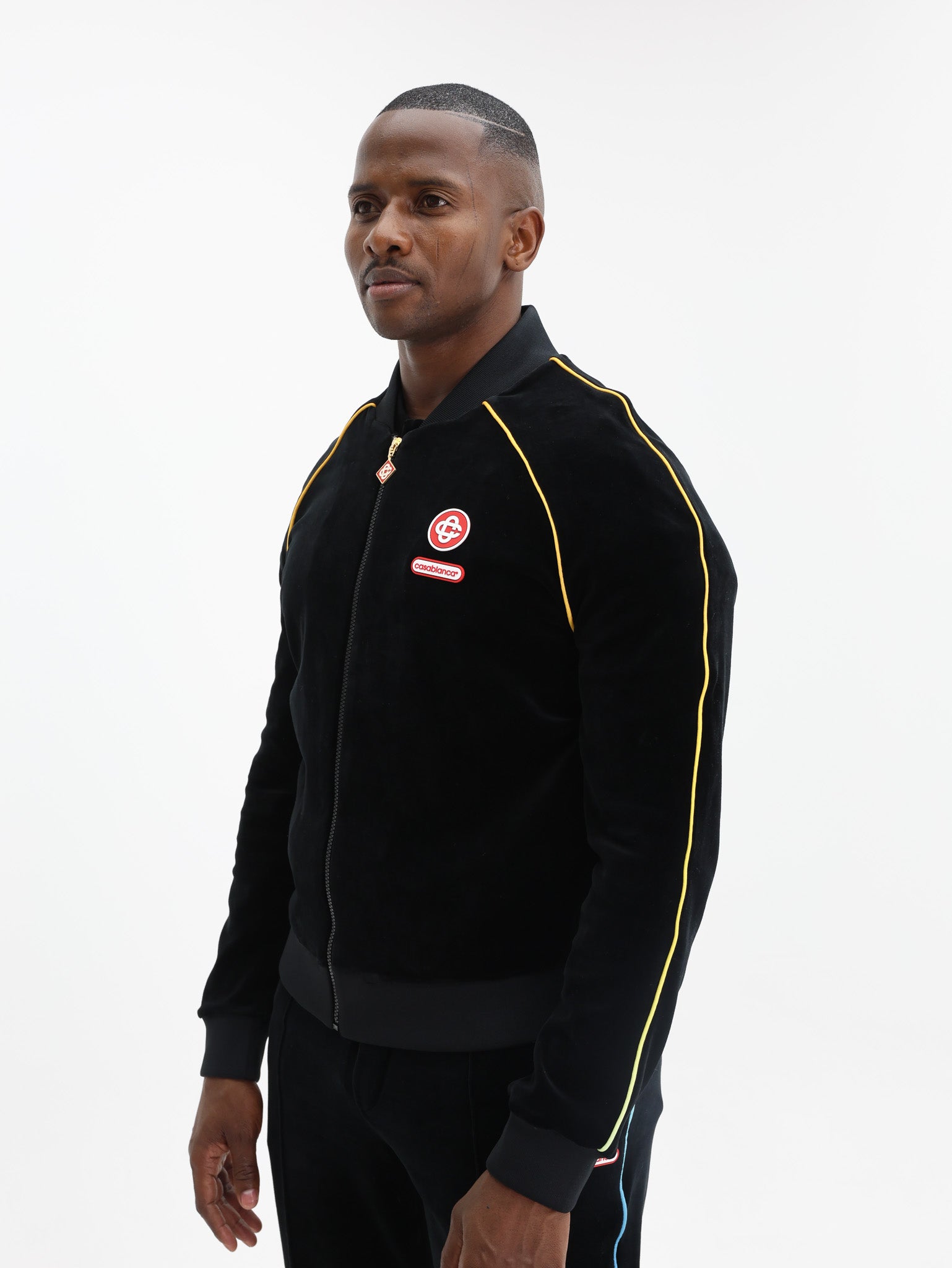 Casablanca Jacket Velour Track Black-AL Capone Premium