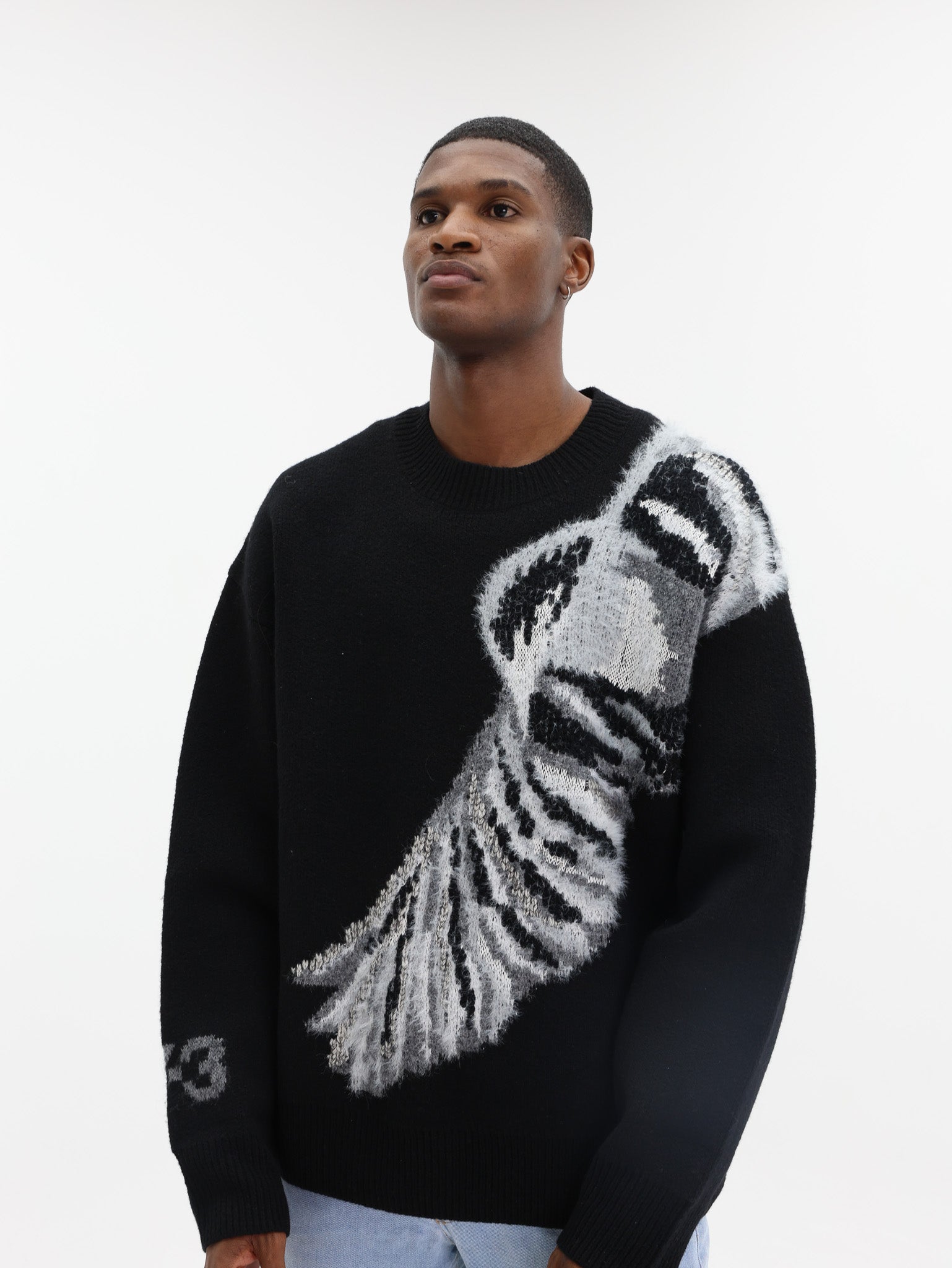 Adidas Sweater Run Knit Y-3 Sleeve Logo Black-AL Capone Premium