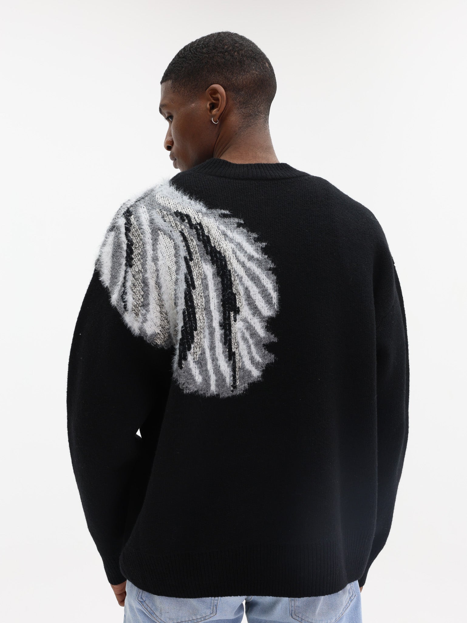 Adidas Sweater Run Knit Y-3 Sleeve Logo Black-AL Capone Premium