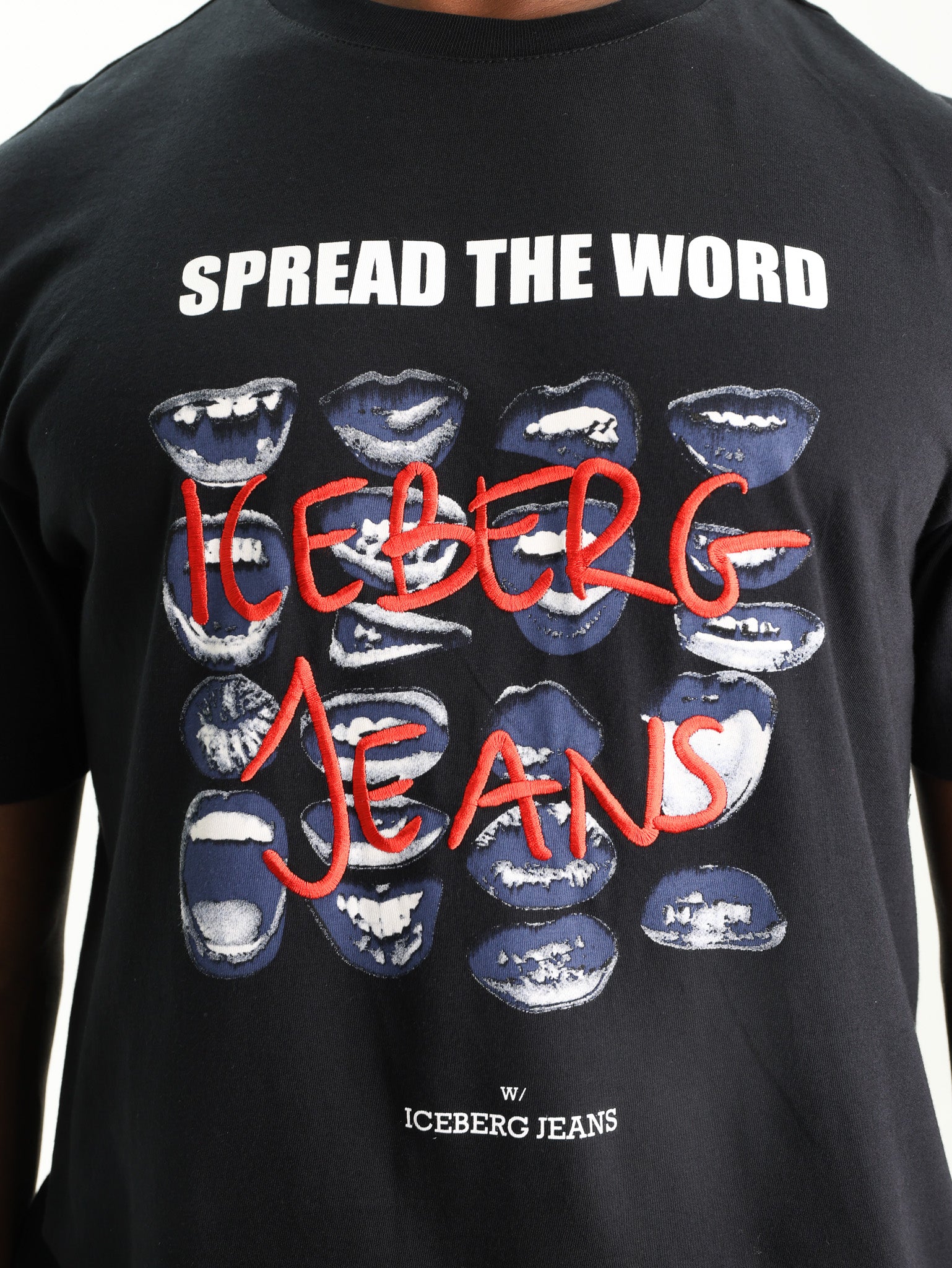 Iceberg T-Shirt Mountain Logo Black - AL Capone Premium