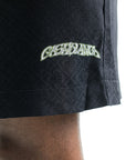 Casablanca Monogram Jacquard Volcano Silk Shorts Black