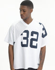 Arte T-Shirt Baseball Print V-Neck White