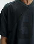 Arte T-Shirt Baseball Print V-Neck Black