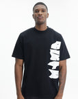 Arte T-Shirt White Logo Print Black