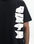 Arte T-Shirt White Logo Print Black