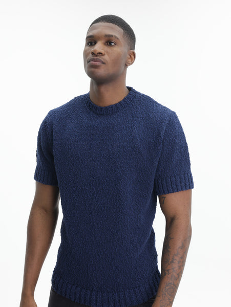 Arte T-Shirt Back Graphic Knit Navy - AL Capone Premium