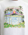 Casablanca Volcano Printed Classic T-Shirt White