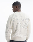 Arte T-Shirt Circle Log Knit Longsleeve Cream