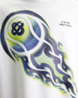 Casablanca Flaming Tennis Ball Oversized T-Shirt White