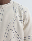 Arte T-Shirt Circle Log Knit Longsleeve Cream