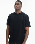 Arte T-Shirt Block White Back Print Black