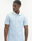 Casablanca Jacquard Polo Pale Blue