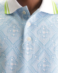 Casablanca Jacquard Polo Pale Blue