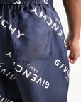 Givenchy Shorts Allover Logo Navy