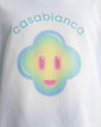 Casablanca Airbrush Smiley Classic T-Shirt Pale Blue