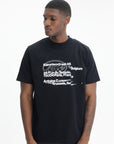 Arte T-Shirt White Address Print Black