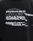 Arte T-Shirt White Address Print Black