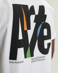 Arte T-Shirt Black Logo Back Print White