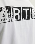 Arte T-Shirt Block Black Back Print White