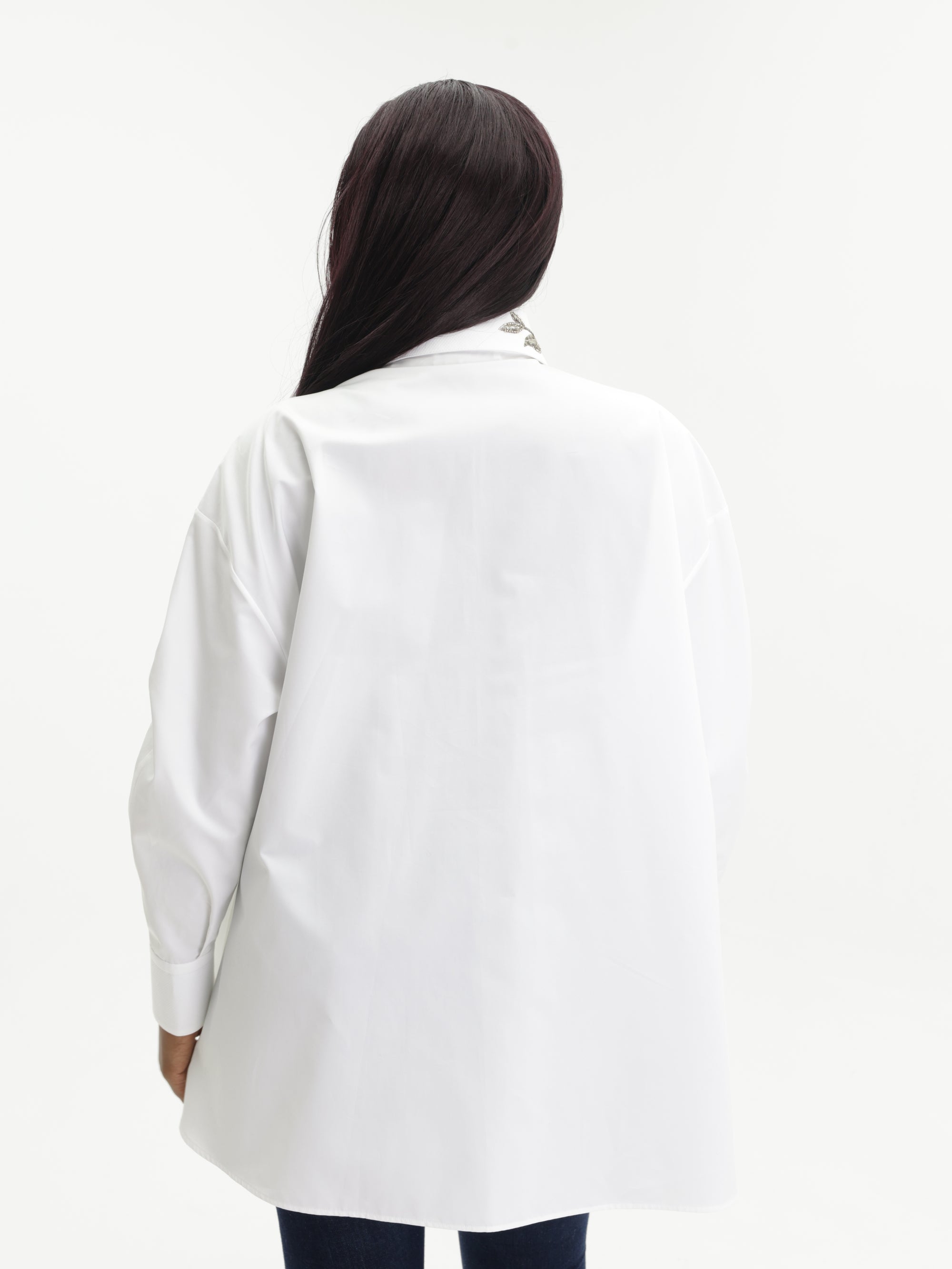 Givenchy Shirt Slv Sequins Collar  White