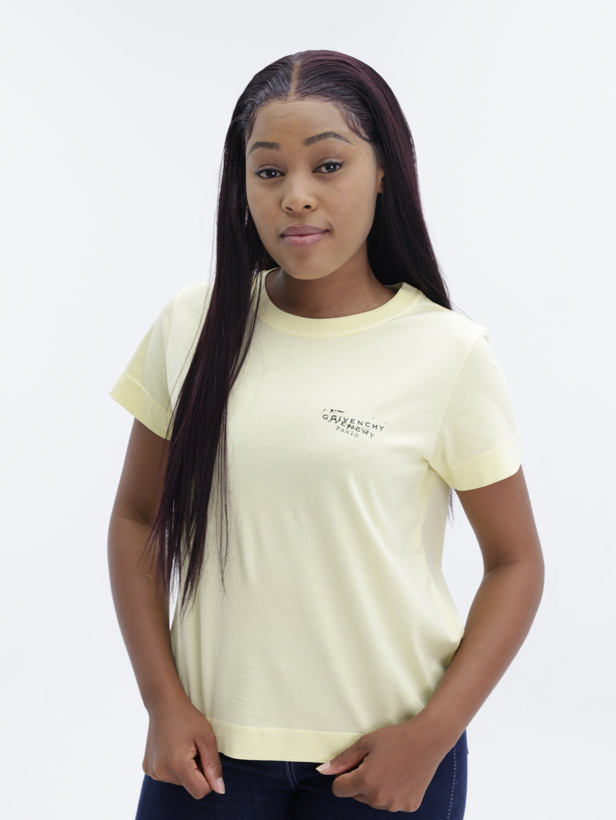 Givenchy T-Shirt Small Logo Stamp Yellow