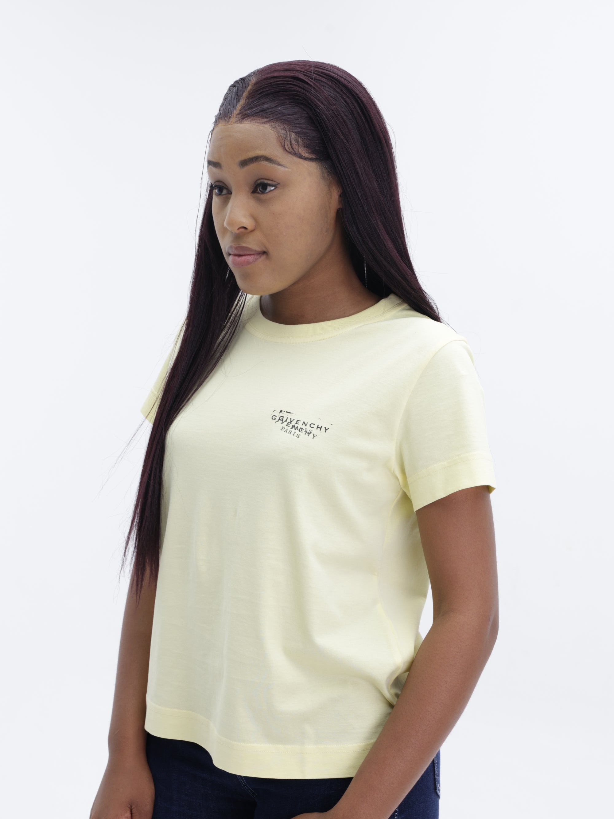 Givenchy T-Shirt Small Logo Stamp Yellow