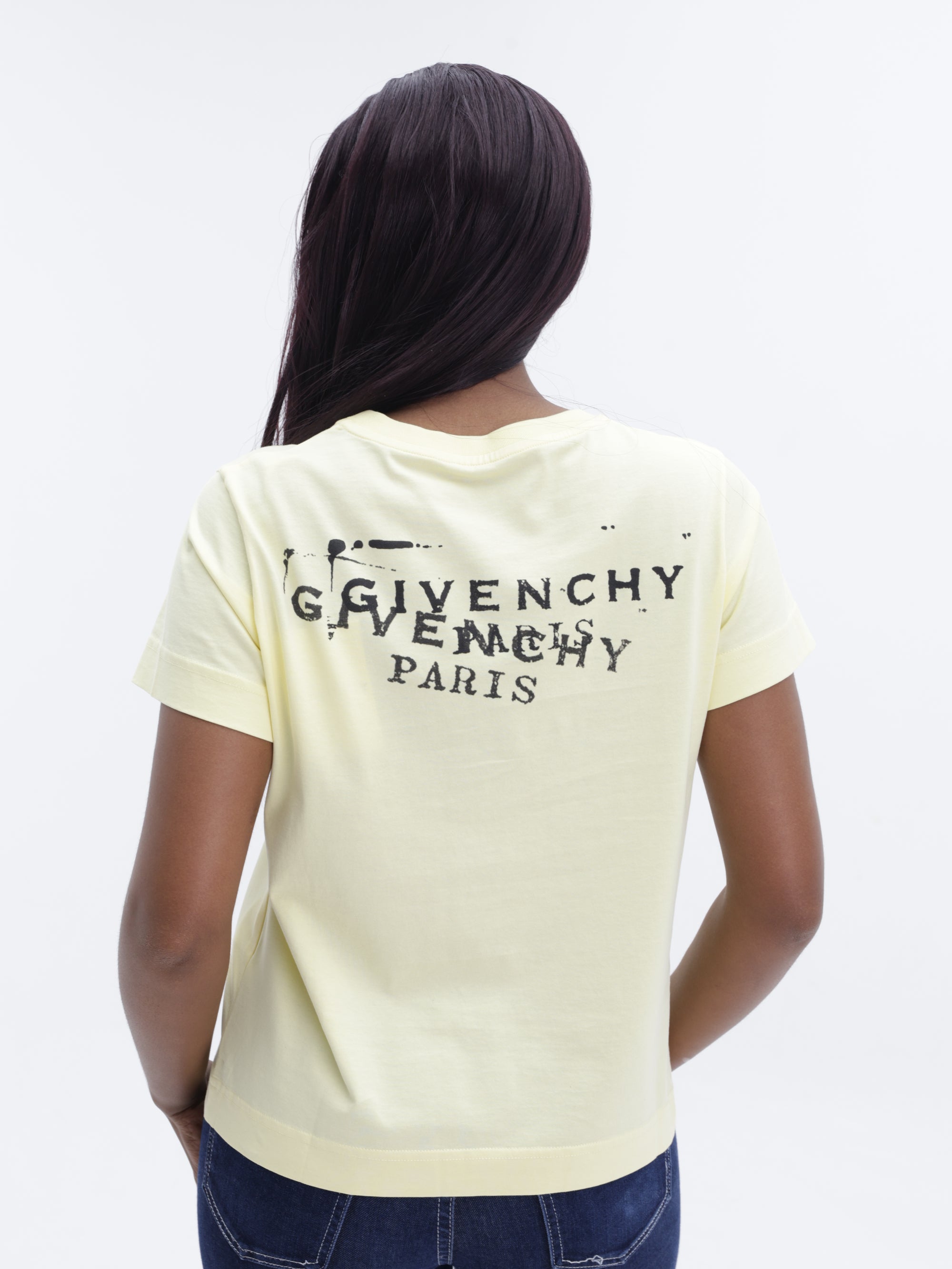 Givenchy T-Shirt Small Logo Stamp Yellow