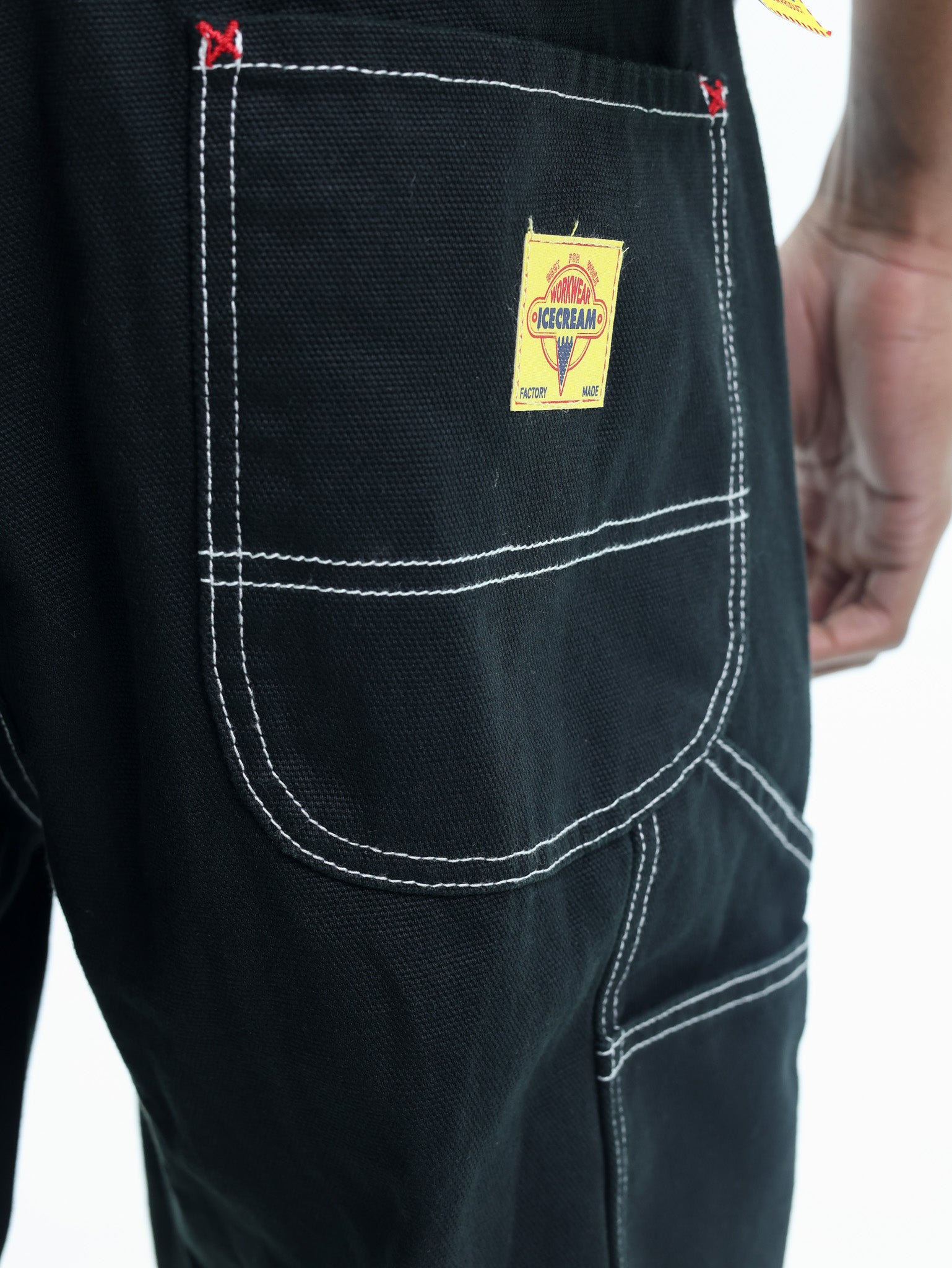 Ice Cream Canvas Carpenter Pants Black - AL Capone Premium