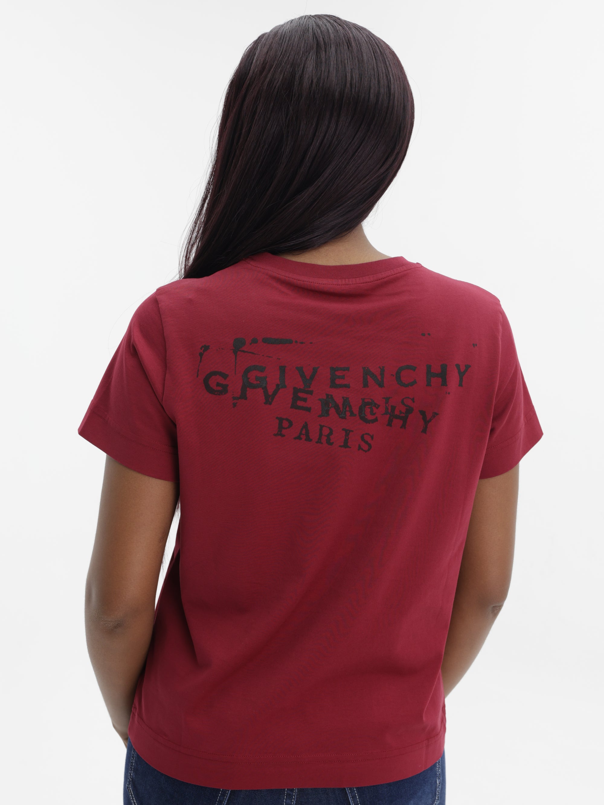 Givenchy T-Shirt Small Logo Stamp Red Cherry