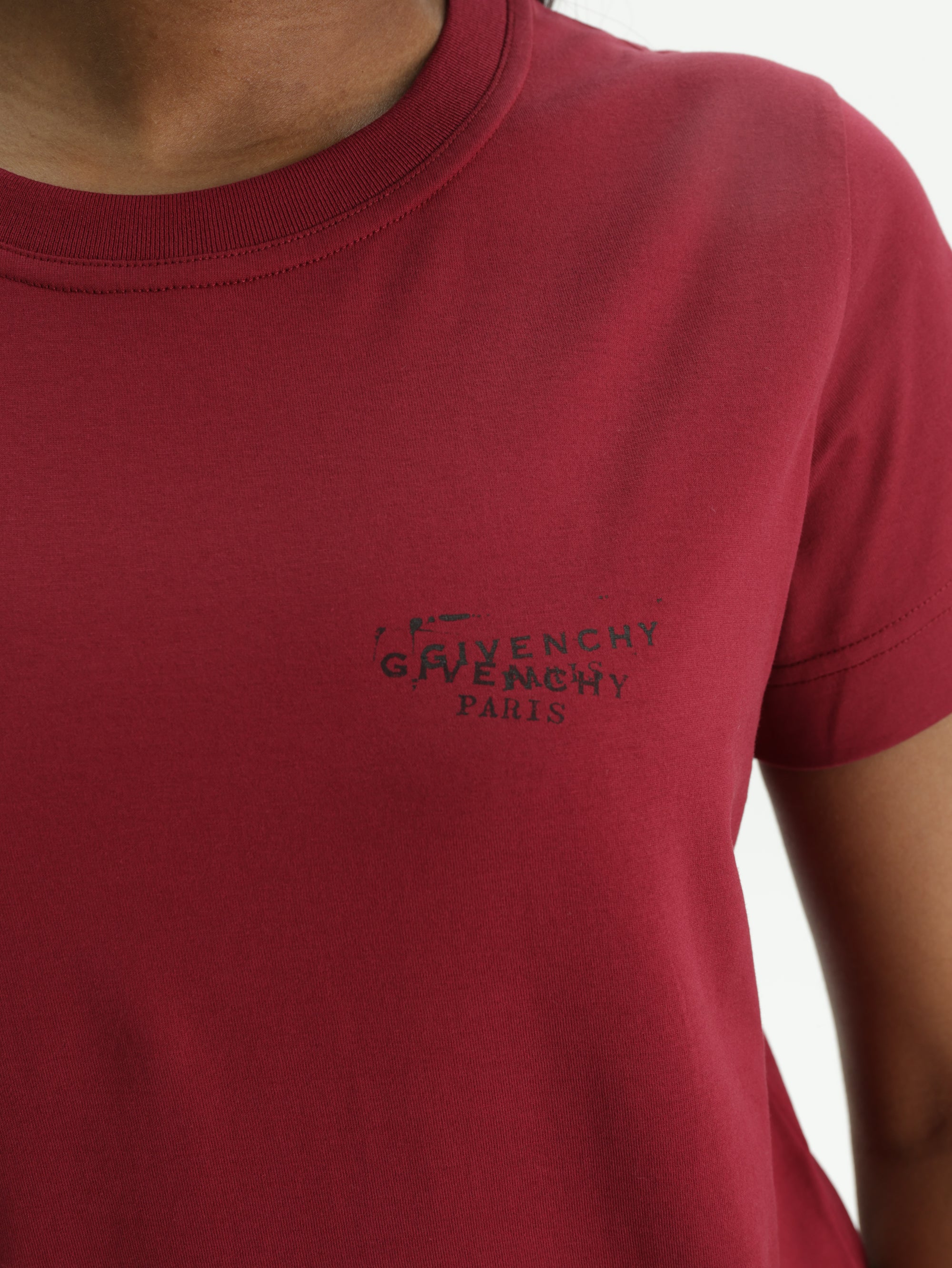 Givenchy T-Shirt Small Logo Stamp Red Cherry