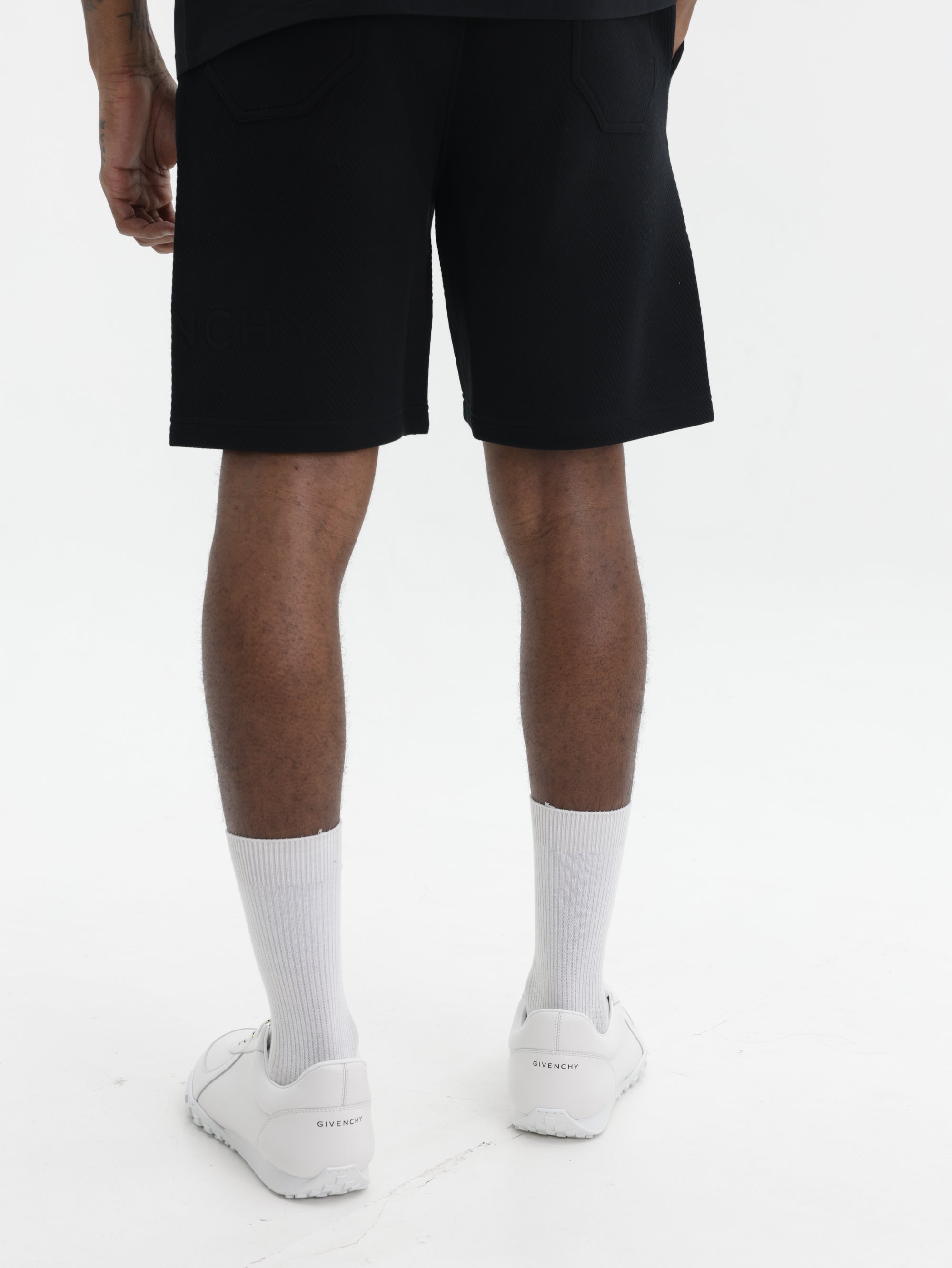 Givenchy Shorts Herringbone Bermuda Black