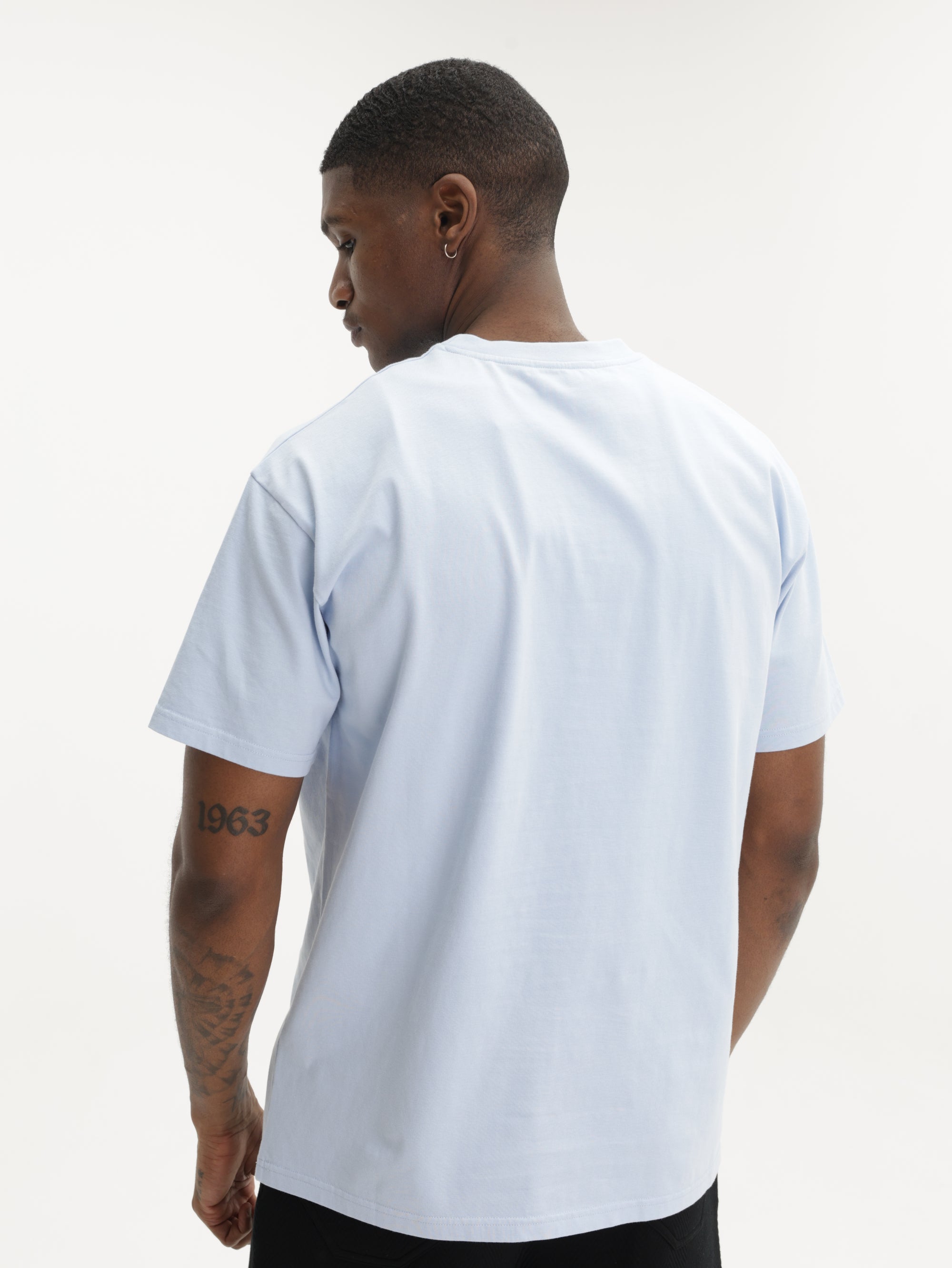 Givenchy T-Shirt Black Logo Crew Light Blue