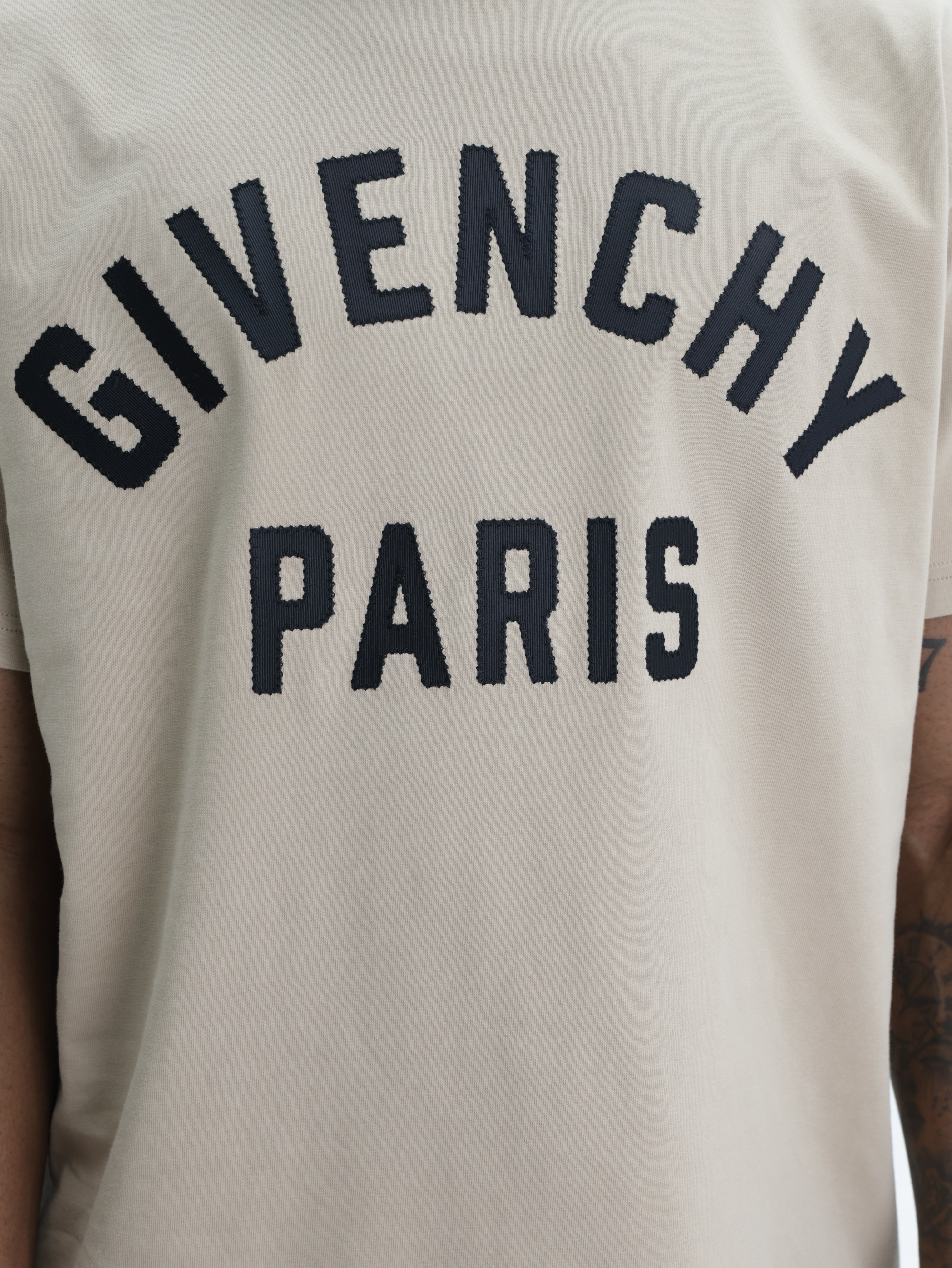 Givenchy T-Shirt Large Logo Print Beige - AL Capone Premium